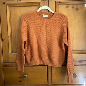 Knit orange scoop sweater*